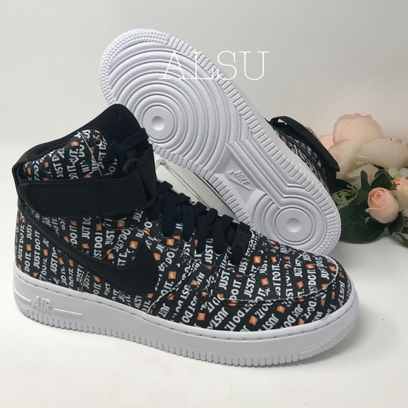 Nike Air Force 1 HI LX Black White Total Orange🍊W - Picture 3 of 8